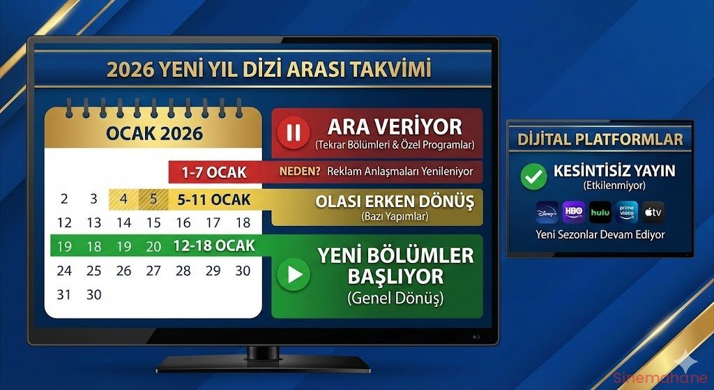 2026 Yılbaşı Arası Veren Diziler, Yeni Bölümleri Ne Zaman Olacak?