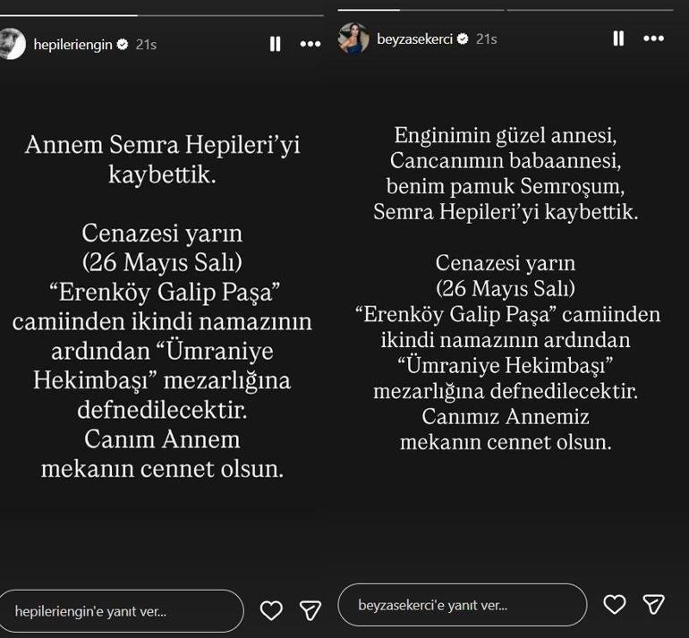 Ünlü Sanatçı Engin Hepileri'yi Yasa Boğan Kayıp: Annesi Semra Hepileri'nin Vefatı
