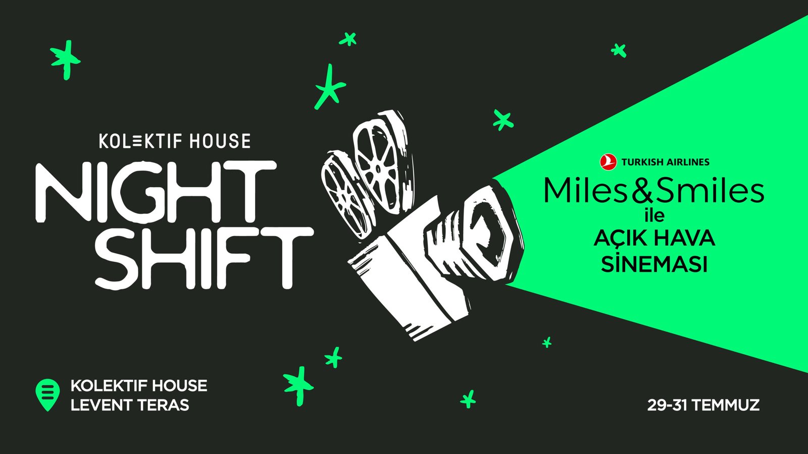 Kolektif House ve Miles&Smiles’tan Yaz Gecesi Sineması